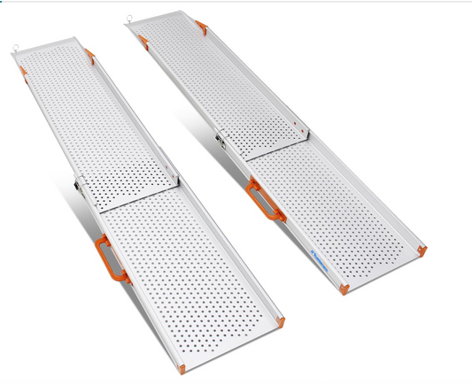 Ruedamann Wheelchair Ramp, Adjustable Wheelchair Ramp for Home Steps,Ramps for Electric & Manual Wheelchairs, Scooters, Bikes