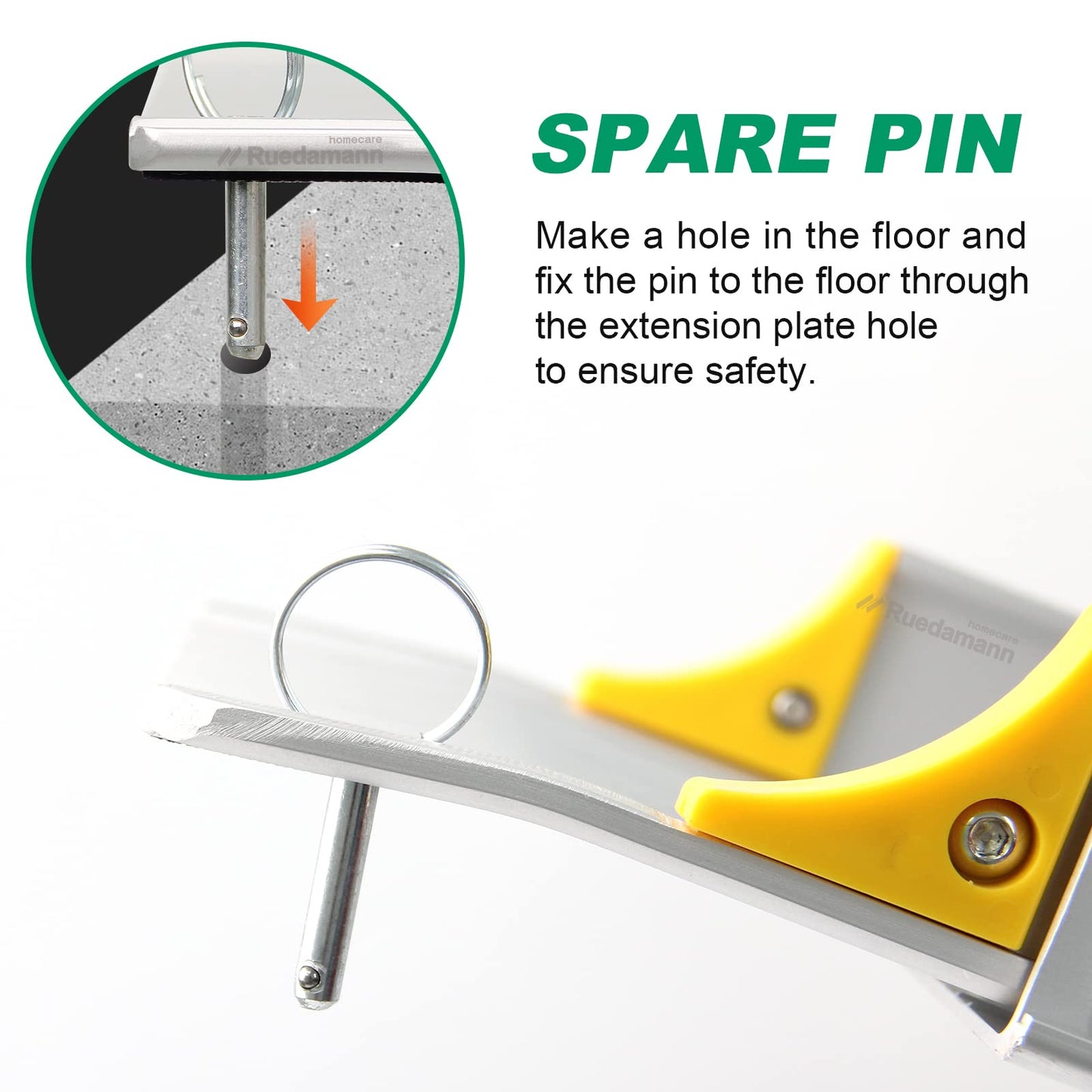 Ruedamann Portable Wheelchair Ramp, 600 lbs Per Pair Capacity, Adjustable Aluminum Ramps for Wheelchairs, 8" Width Wheelchair Ramps for Home Steps, Doorways, Curbs