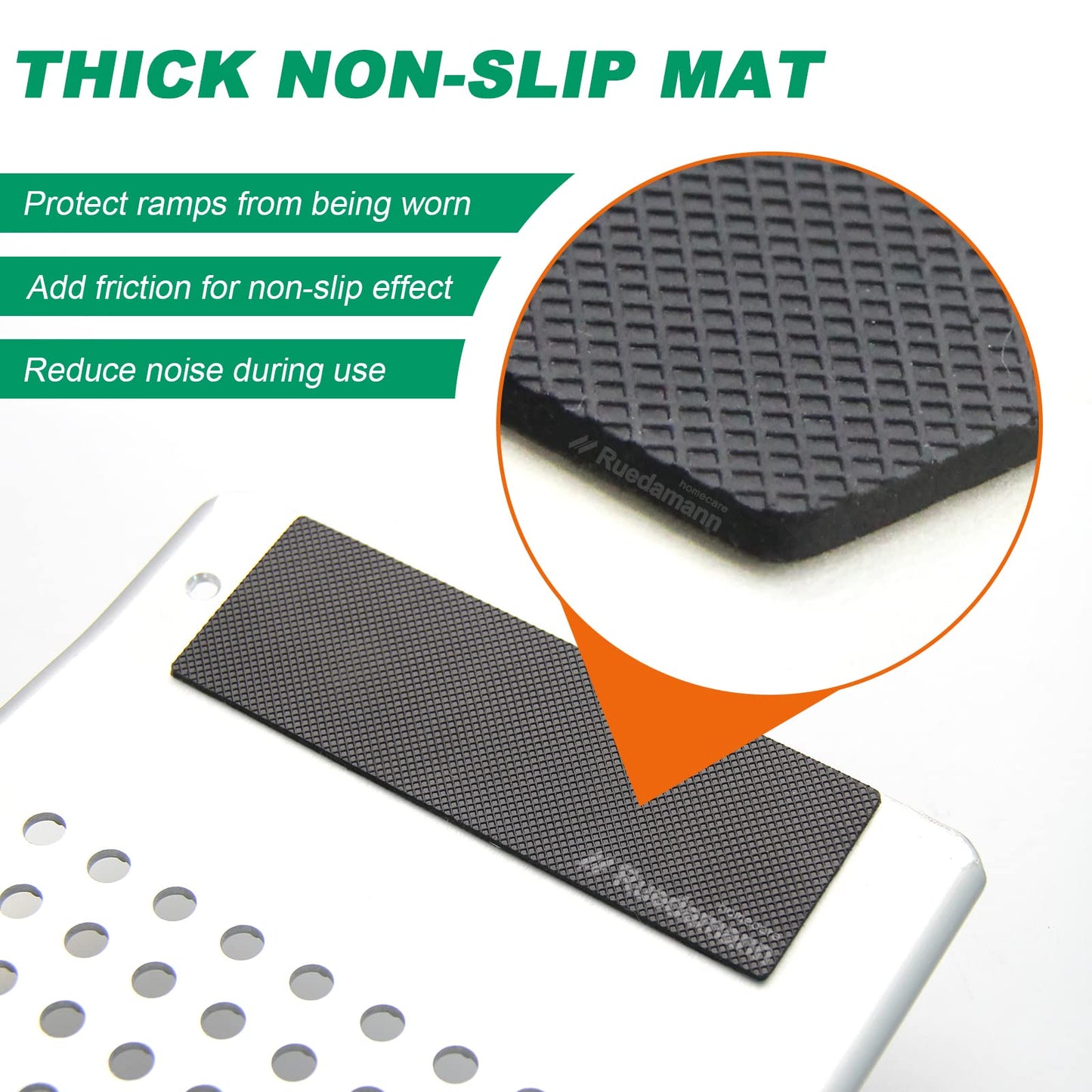 Ruedamann Portable Wheelchair Ramp, 600 lbs Per Pair Capacity, Adjustable Aluminum Ramps for Wheelchairs, 8" Width Wheelchair Ramps for Home Steps, Doorways, Curbs