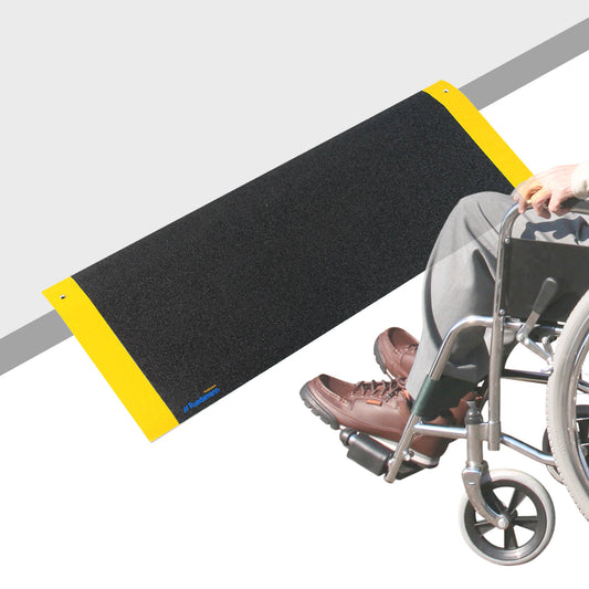 Ruedamann Threshold Ramp, Aluminum with 600lbs Load Capacity, Portable and Anti-Slip Surface, Wheelchair Ramp for Doorway