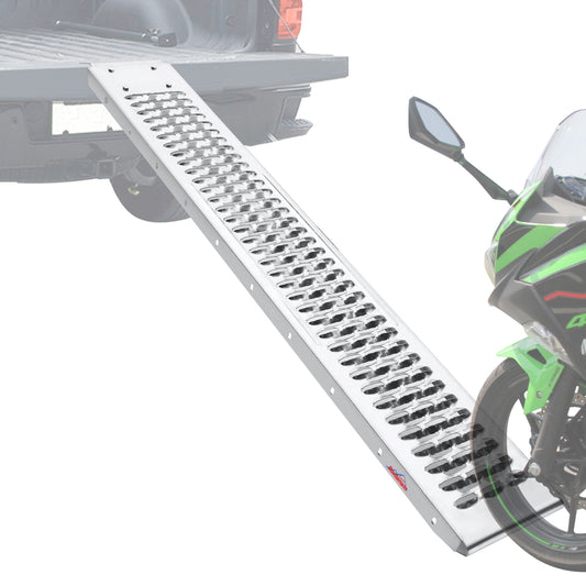 Ruedamann 59" Steel Loading Ramps, 880Lbs Capacity per Pair, ATV Ramps for Pickup Trucks, Dirt Bike, Motorcycle, Lawn Mowers, Bicycle, Truck Ramp, 2-Pack Riding Mower, Dirt Bike, Pack of 2