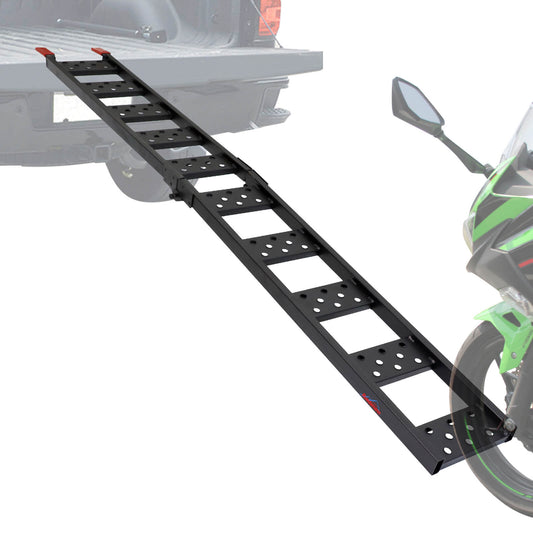 Ruedamann 2 x 83 Steel Loading Ramps, 960 lbs Capacity Folding Dirt Bike Ramp for Truck, ATV Ramps for Trucks, Motorcycles, UTVs, Golf Carts, Truck Bed Ramp for Ebikes and Pickup Truck