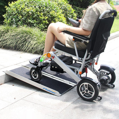 Ruedamann® Foldable Aluminum Wheelchair Ramp with Non-Slip Surface