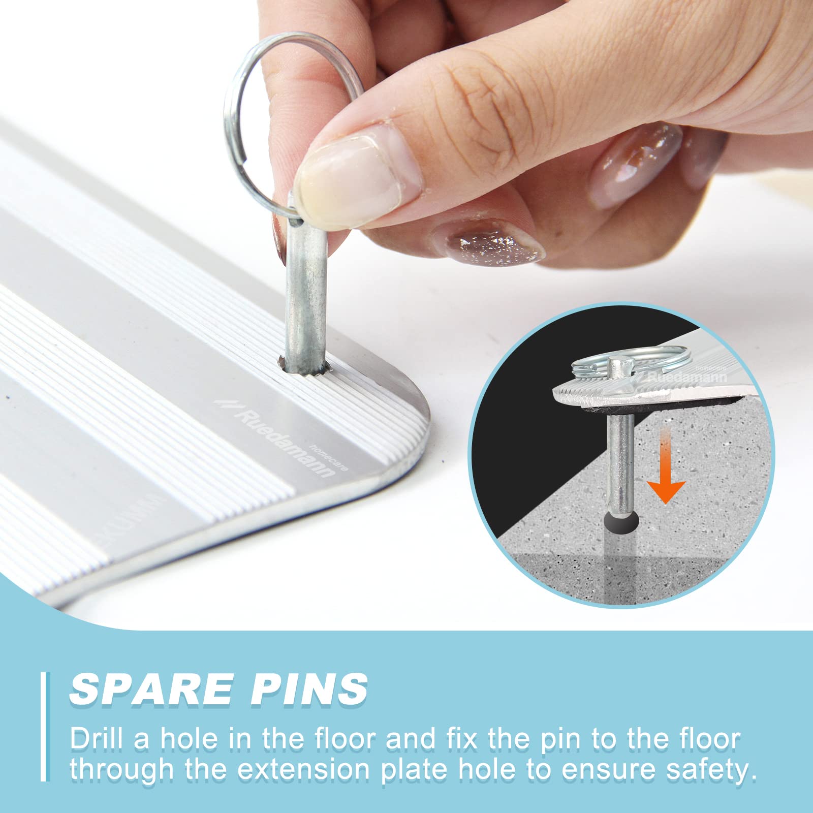 What are the pins on a wheelchair ramp used for? – Ruedamann Ramp