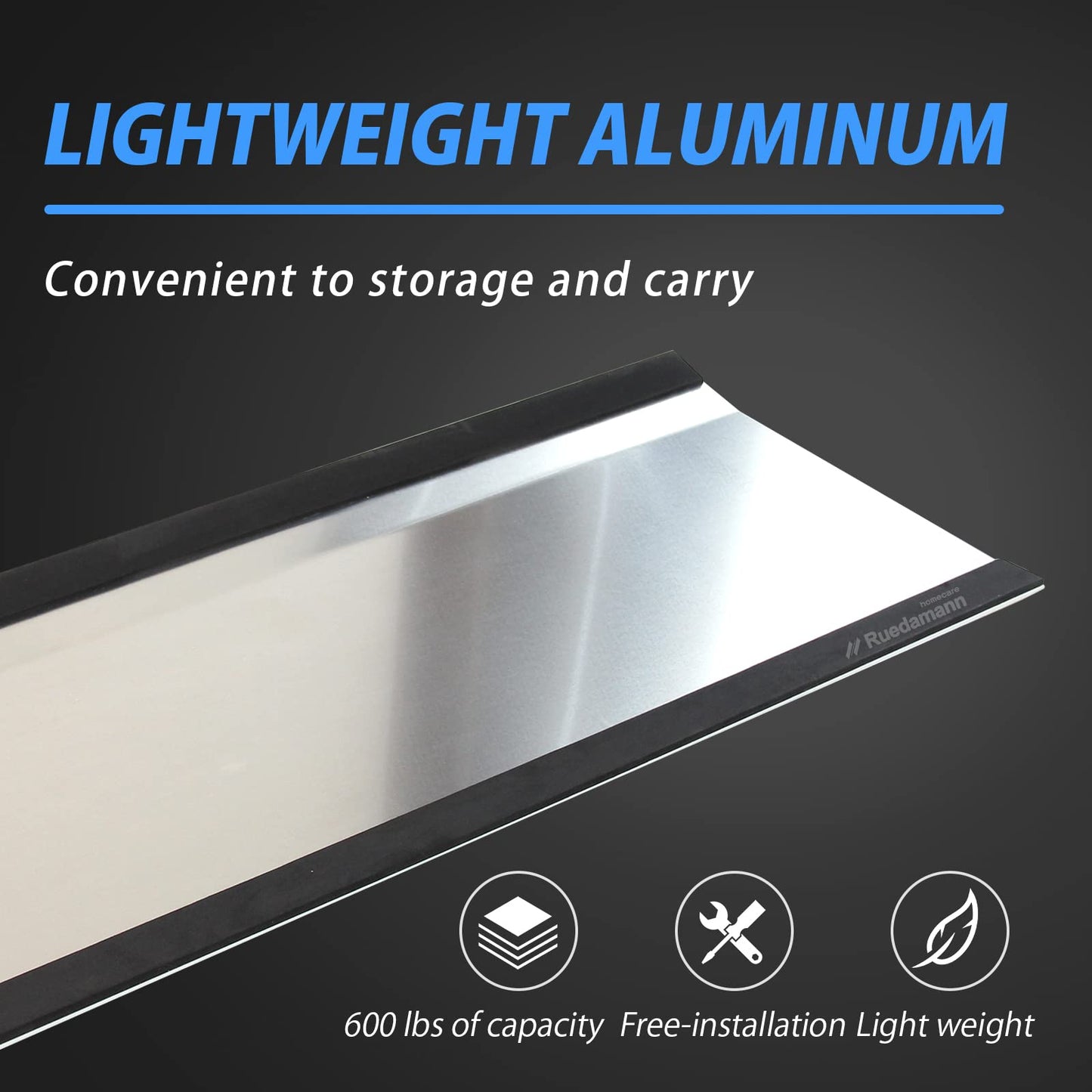 Ruedamann®Threshold Ramp Aluminum with Portable and Anti-Slip Surface