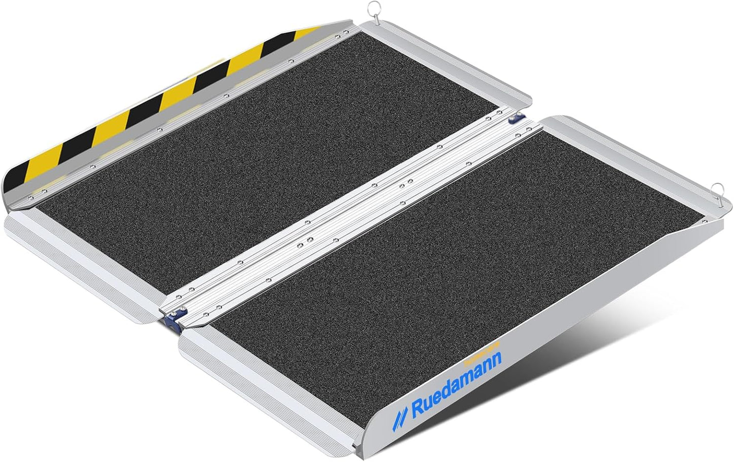 Ruedamann 2FT Portable Wheelchair Ramp, 30 1/4 inches Wider Folding Ramps for Home Steps, Non-Slip Aluminum Wheelchair Ramps for Doorways, Strollers, Stairs, Scooters, Car, Curbs
