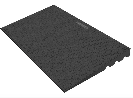 Ruedamann 3" Rise Threshold Ramps for Doorways, Sturdy Rubber Threshold Ramp, Non-Slip Ramp for Wheelchair for Home, Adjustable and Cuttable for Wheelchairs, Scooters, Sweepers, Curbs