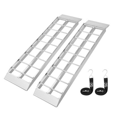 Ruedamann 43'' Aluminum Loading Ramp, 1500 Lbs Capacity Loading Ramps for Riding Mower, Portable Anti-Slip Shed Ramps for Lawn Mower, Dirt Bike, ATV, Motorcycle, Trailer, Lightweight, 2PCS（Almost Perfect）