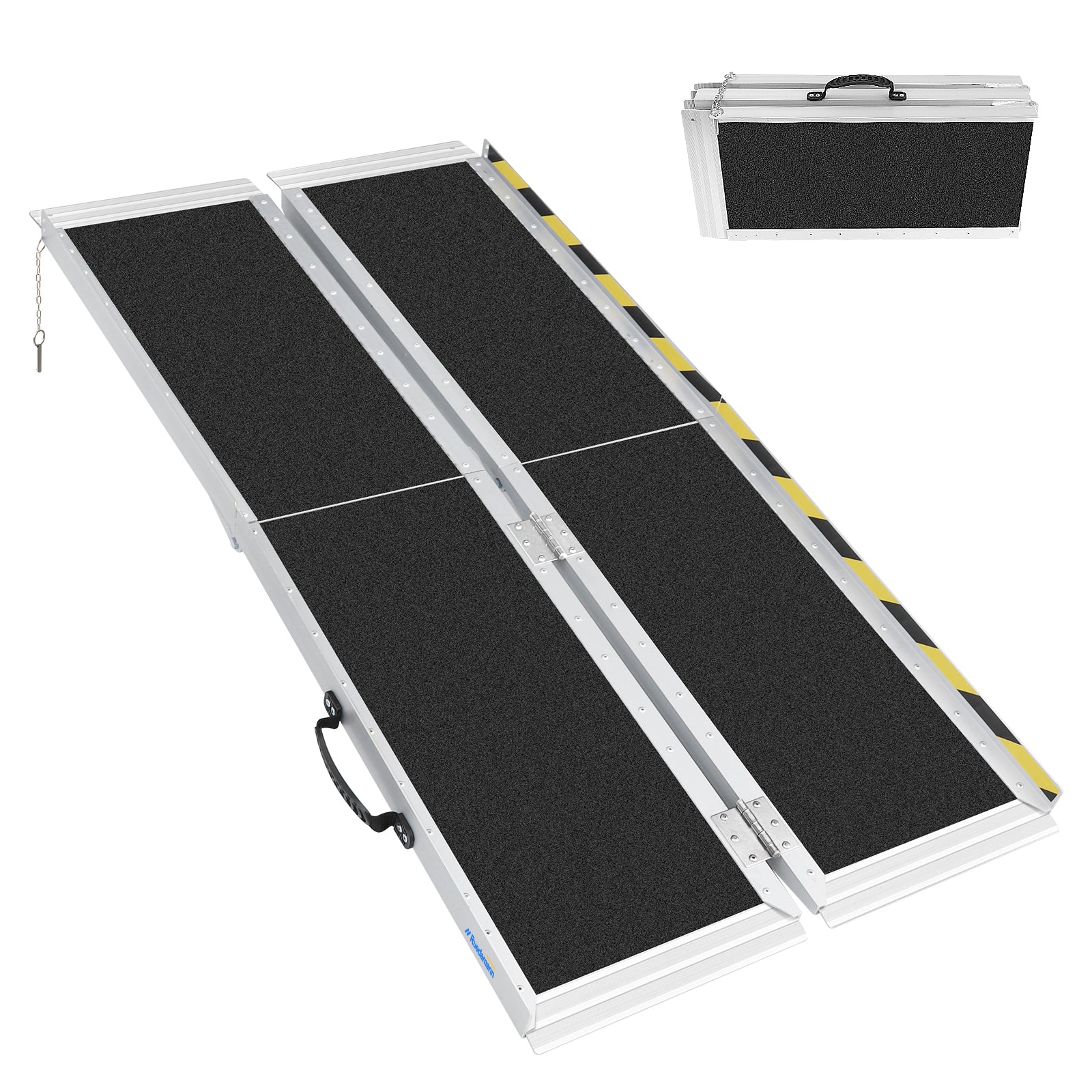 Unfoldable Ramp 5FT Folding Wheelchair Ramp 600lbs - 4-Fold Portable Aluminum ...