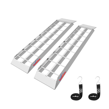 Ruedamann 43'' Aluminum Loading Ramp, 1500 lbs Capacity Loading Ramps for Riding Mower, Portable Anti-Slip Shed Ramps for Lawn Mower, Dirt Bike, ATV, Motorcycle, Trailer, Lightweight, 2PCS