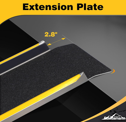 Ruedamann 48" Aluminum Shed Ramps for Lawn Mowers, 2PCS - 11.5" Wide Lightweight Sturdy Non-Slip Loading Ramps with Grit-Coated Surface, Truck Bed, Motorcycle, ATV, UTV, Trailer, 1200 LBS Capacity