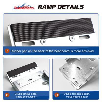 Ruedamann® 58" x 7.8" Steel Loading Ramp 2 Pack