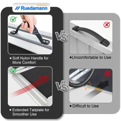 Ruedamann 6FT Folding Wheelchair Ramp,Portable, 29" Wide,Using Under 18"H, 600 lbs