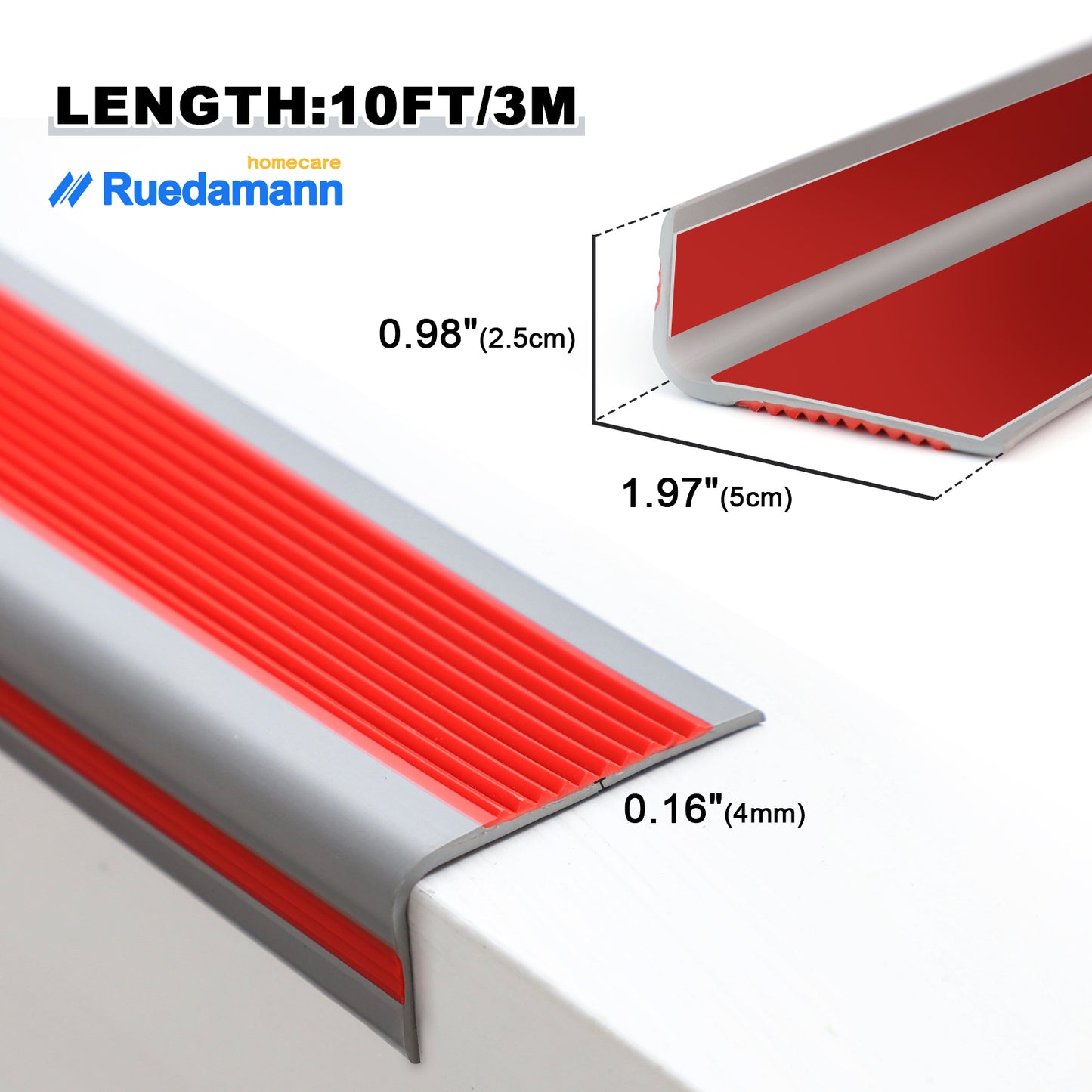 Ruedamann® Stair Edge Protector Nosing Stair Edge Trim Non-Slip
