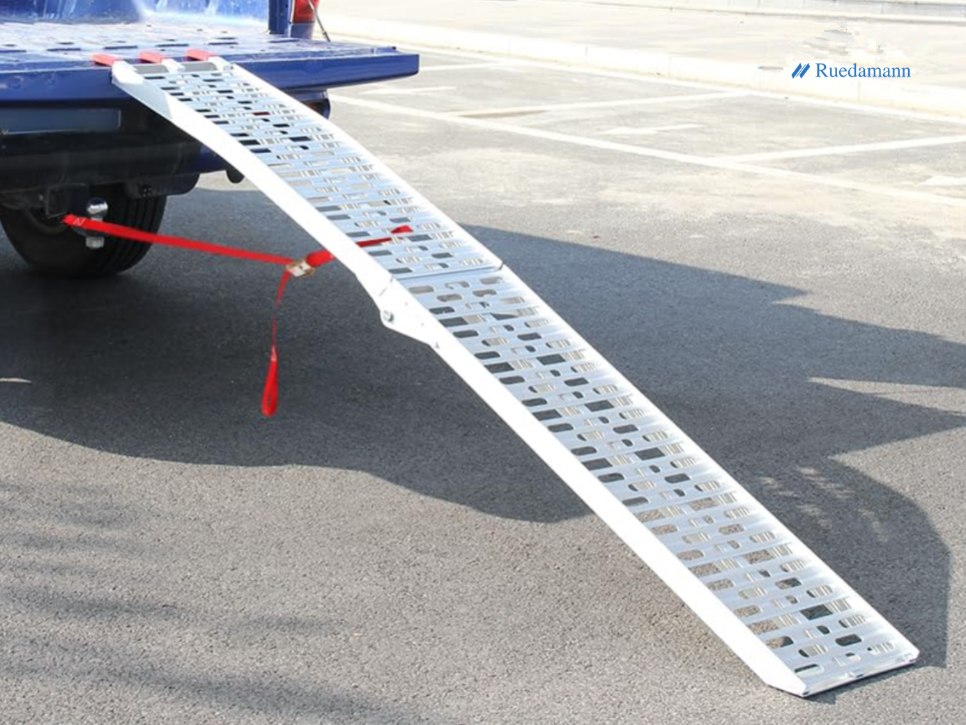 Ruedamann 7.5FT Aluminum Loading Ramps, Foldable Motorcycle Ramp, 750 Lbs Capacity, 11" Wide Lightweight Ramp for Scooters, Dirt Bikes, E-Bikes, 1PC（Almost Perfect）