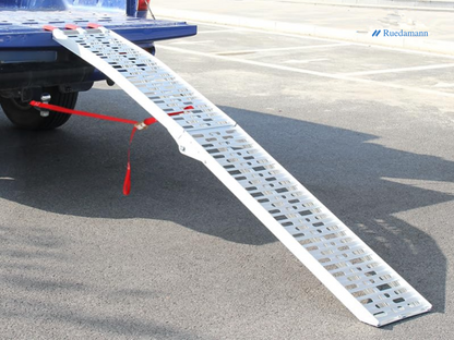 Ruedamann 7.5FT Aluminum Loading Ramps, Foldable Motorcycle Ramp, 750 Lbs Capacity, 11" Wide Lightweight Ramp for Scooters, Dirt Bikes, E-Bikes, 1PC（Almost Perfect）