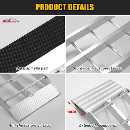 Ruedamann 43"L Loading Ramp,Aluminum,Portable,1500lbs,2Pcs（Almost Perfect）