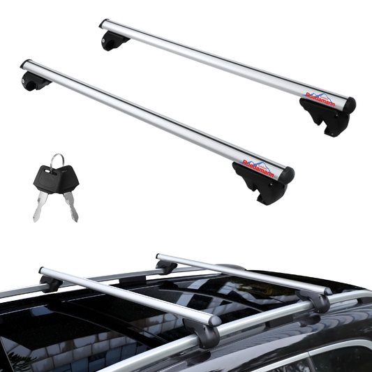 Ruedamann 53"L Universal Roof Rack Cross Bars, Adjustable,Aluminum, 165 lbs,2 Packs
