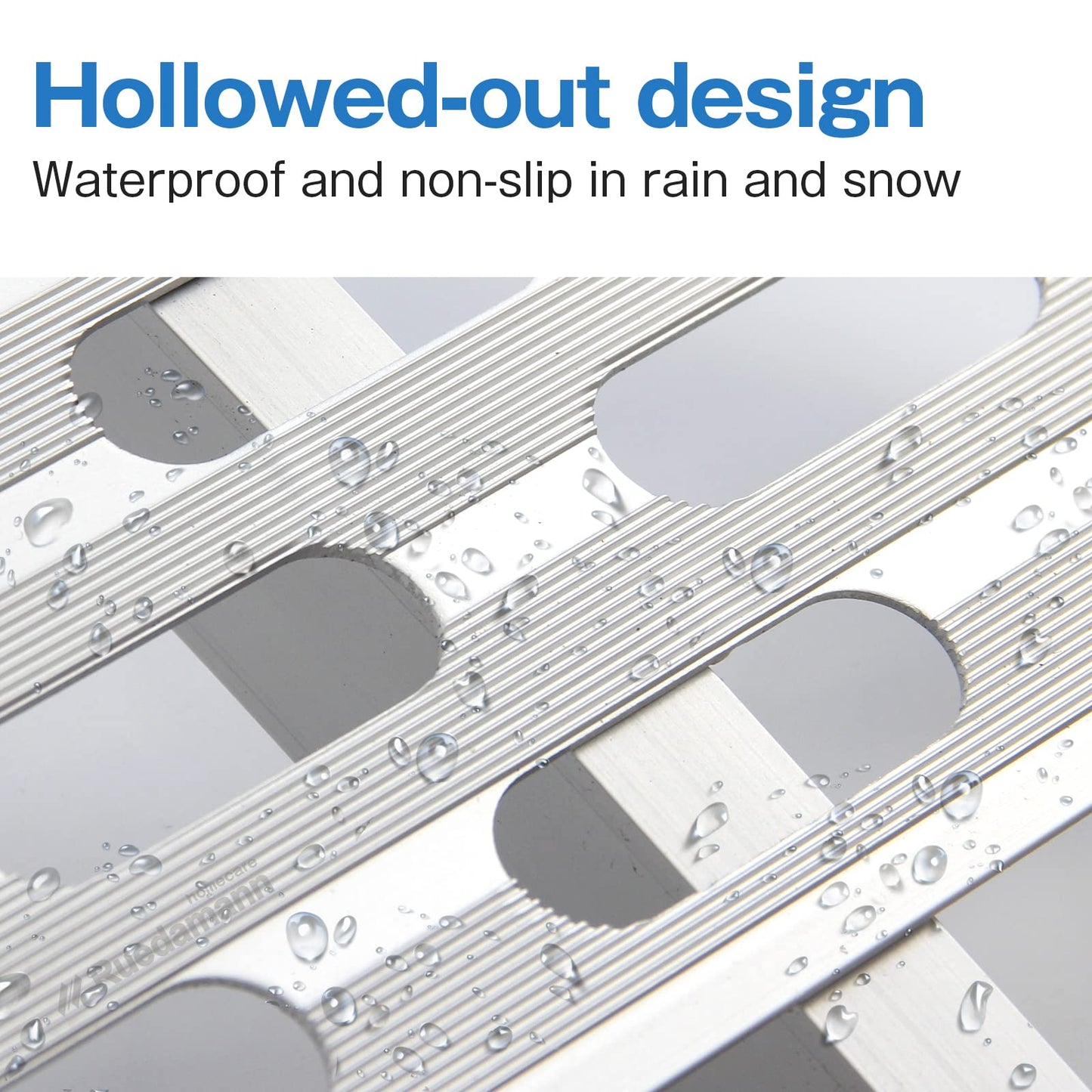 Ruedamann 7.5FT Aluminum Loading Ramps, Foldable Motorcycle Ramp, 750 Lbs Capacity, 11" Wide Lightweight Ramp for Scooters, Dirt Bikes, E-Bikes, 1PC（Almost Perfect）