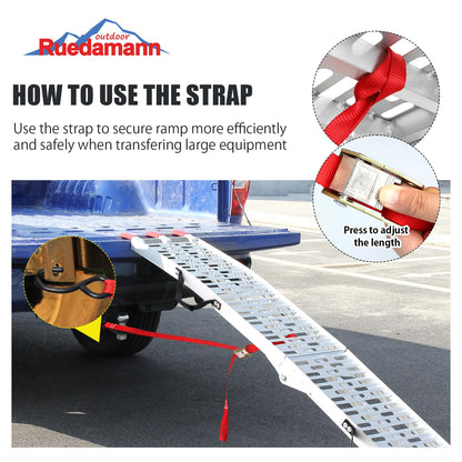 Ruedamann® Loading Ramp with Aluminum Ramp 1 Piece(Raised Grain Non-Skid)
