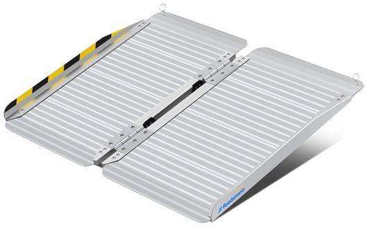 Ruedamann Portable Wheelchair Ramp for Doorways, Non-Slip Aluminum Wheelchair Ramp, Folding Ramp for Home Steps, Threshold Ramp for Wheelchairs, Scooters, Steps, Stairs, Walkers, Pets