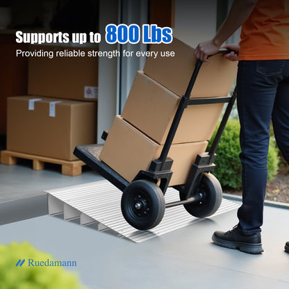 Ruedamann 34"W Modular Threshold Ramp,Aluminum,800 lbs