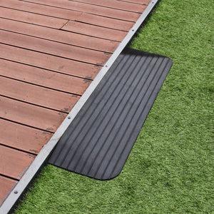 Ruedamann Threshold Ramp, Durable Solid Rubber with 2200lbs Load Capacity, Non-Skid and Anti-Slip Surface, Wheelchair Ramp for Doorways and Bathroom (1/1.5/2 Inch Rise)