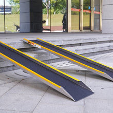 Load image into Gallery viewer, Ruedamann 4&#39;/5&#39;L×9.8&quot;W, 600 lbs Capacity, Portable Aluminum Loading Ramp with Non-slip Surface, Lightweight ATV UTV Ramp,Motorcycle Ramp,Truck Ramp for Dirt Bikes,Quads,Lawn Mowers,Snow Blowers etc,1 PC
