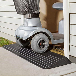 Ruedamann Threshold Ramp, Durable Solid Rubber with 2200lbs Load Capacity, Non-Skid and Anti-Slip Surface, Wheelchair Ramp for Doorways and Bathroom (1/1.5/2 Inch Rise)