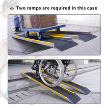 Load image into Gallery viewer, Ruedamann 4&#39;/5&#39;L×9.8&quot;W, 600 lbs Capacity, Portable Aluminum Loading Ramp with Non-slip Surface, Lightweight ATV UTV Ramp,Motorcycle Ramp,Truck Ramp for Dirt Bikes,Quads,Lawn Mowers,Snow Blowers etc,1 PC
