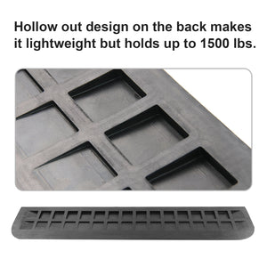 Ruedamann Threshold Ramp, Durable Solid Rubber with 2200lbs Load Capacity, Non-Skid and Anti-Slip Surface, Wheelchair Ramp for Doorways and Bathroom (1/1.5/2 Inch Rise)