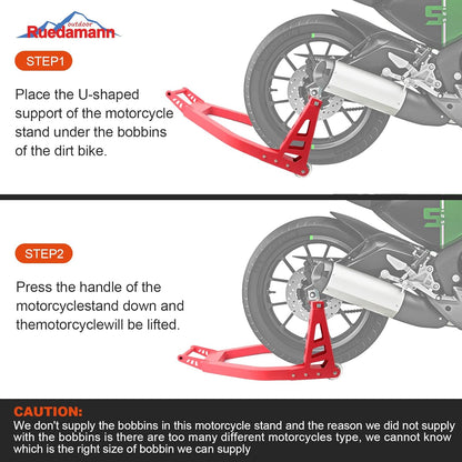 Ruedamann® Motorcycle Stand Adjustable 11.6"-14.8"W