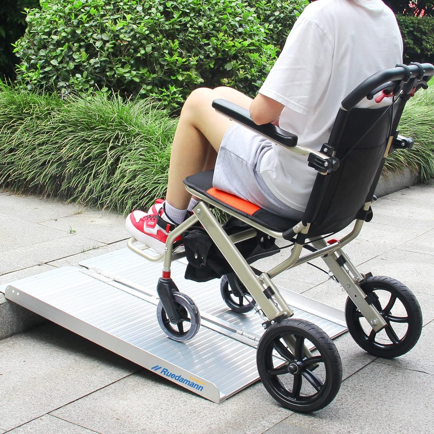 Ruedamann® Folding Aluminum Wheelchair Ramps for Stairs Portable