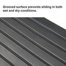 Load image into Gallery viewer, Ruedamann Threshold Ramp, Durable Solid Rubber with 2200lbs Load Capacity, Non-Skid and Anti-Slip Surface, Wheelchair Ramp for Doorways and Bathroom (1/1.5/2 Inch Rise)
